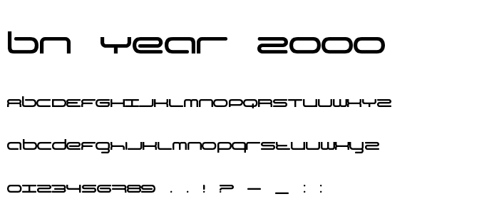 BN Year 2000 font